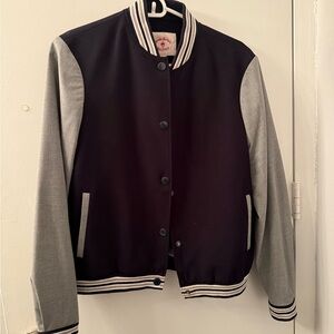 Woman’s Black and Gray Varsity Jacket